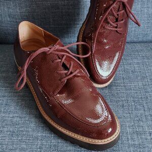 Franco Sarto Charles Lug Sole Oxfords Burgundy Size 8